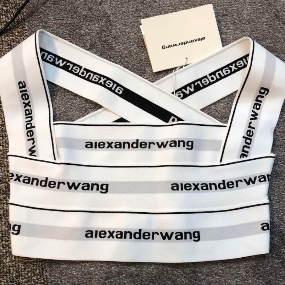 Alexander Wang logo Bandage Cropped Bra Top